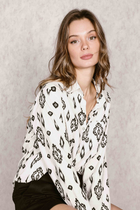 Chemise imprimée en coton